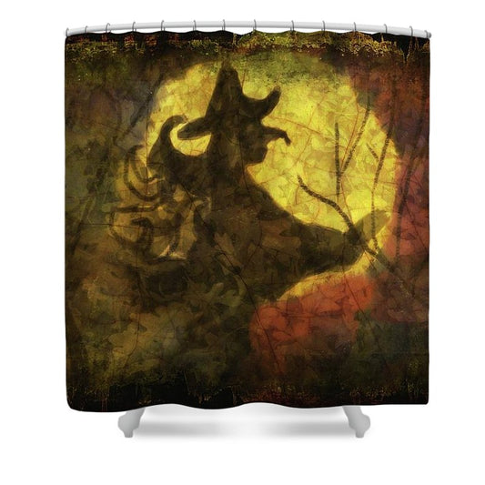 Witch on Texture - Shower Curtain