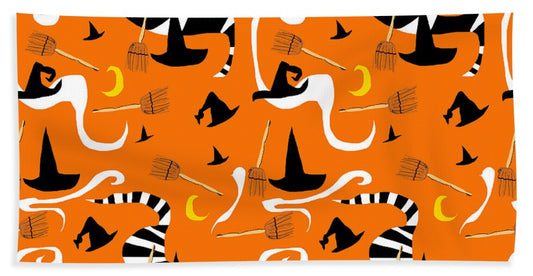 Witches Hats and Brooms - Bath Towel