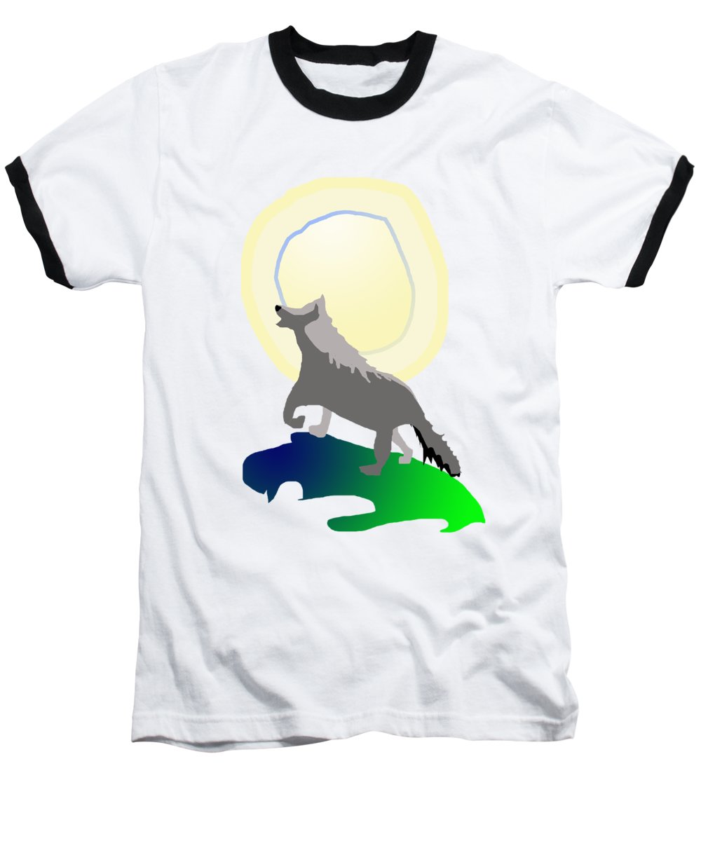 Wolf Moon - Baseball T-Shirt