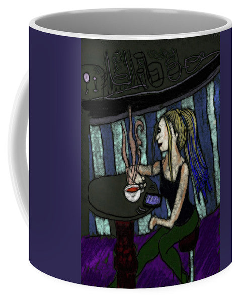 Woman In a Cafe - Mug