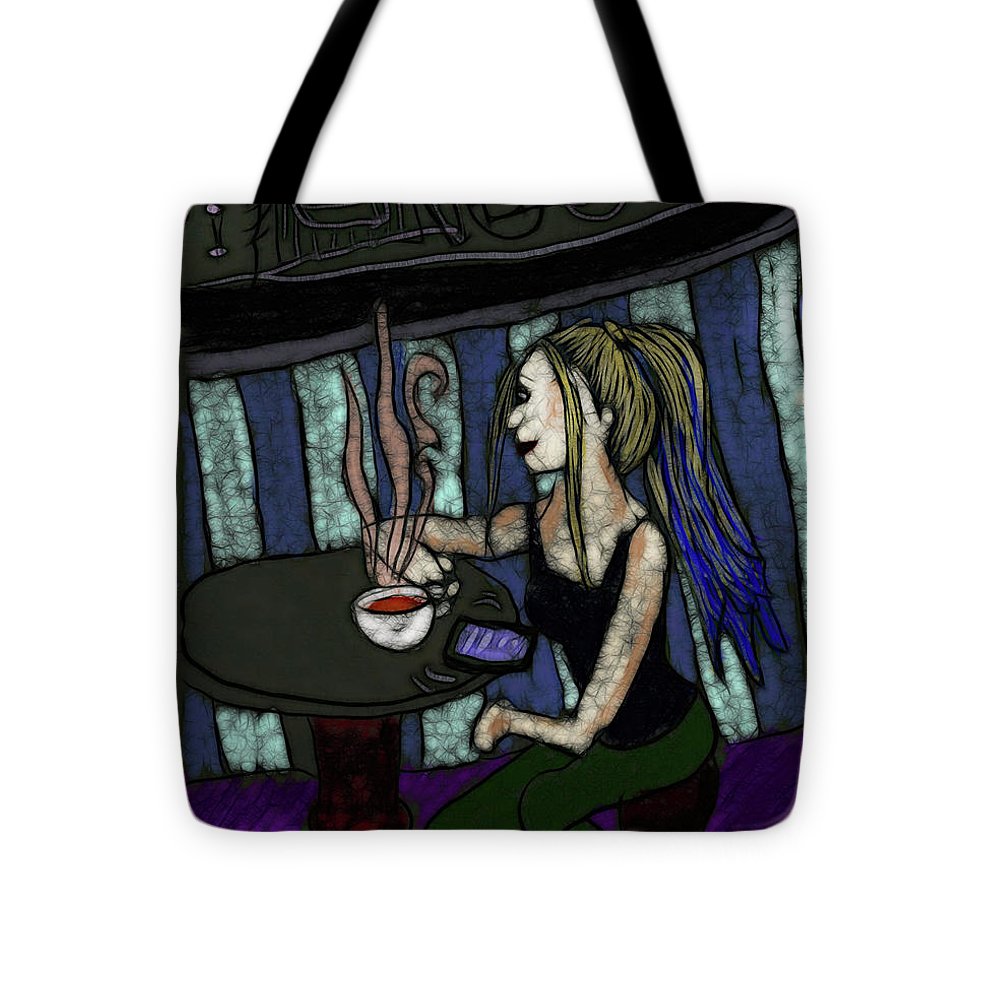 Woman In a Cafe - Tote Bag