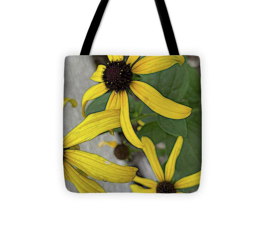 Yellow Cone Flower Close Up - Tote Bag