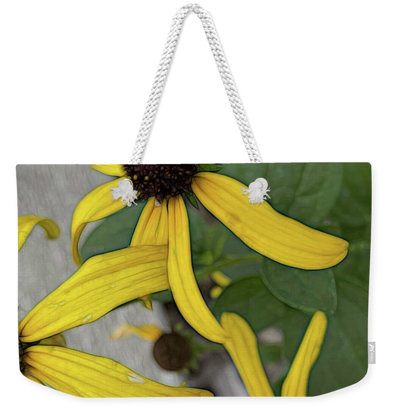 Yellow Cone Flower Close Up - Weekender Tote Bag
