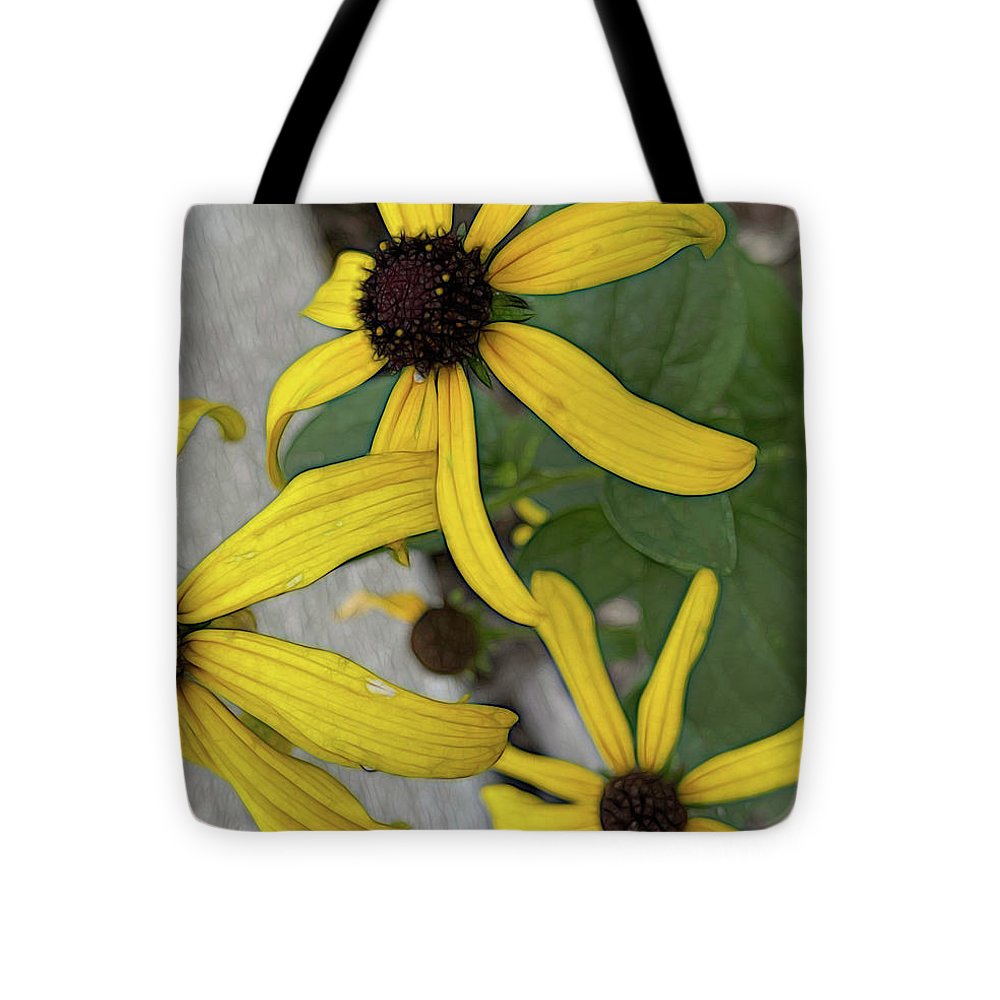 Yellow Cone Flower Close Up - Tote Bag