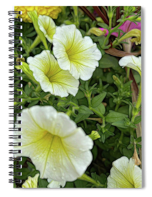 Yellow Petunias - Spiral Notebook