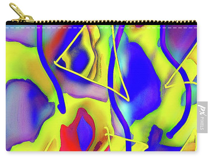 Yellow Triangles Abstract - Carry-All Pouch