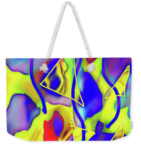 Yellow Triangles Abstract - Weekender Tote Bag