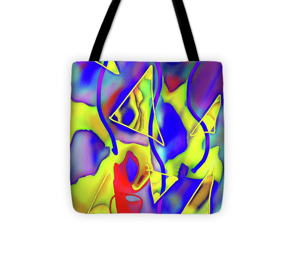 Yellow Triangles Abstract - Tote Bag