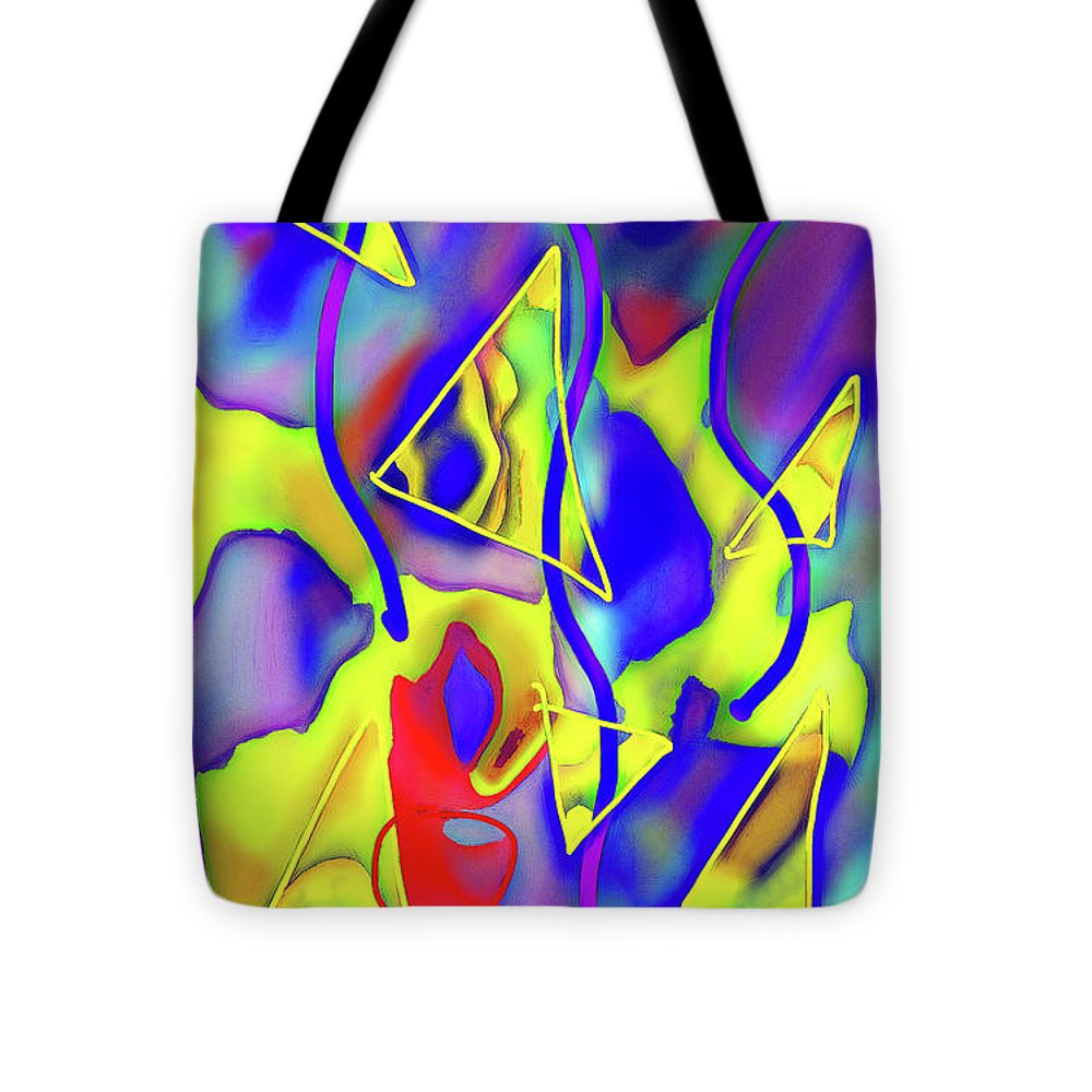 Yellow Triangles Abstract - Tote Bag