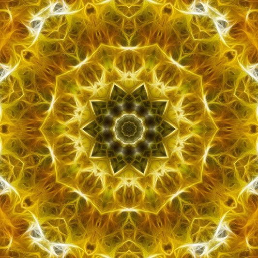 Yellow Gold Kaleidoscope Digital Image Download