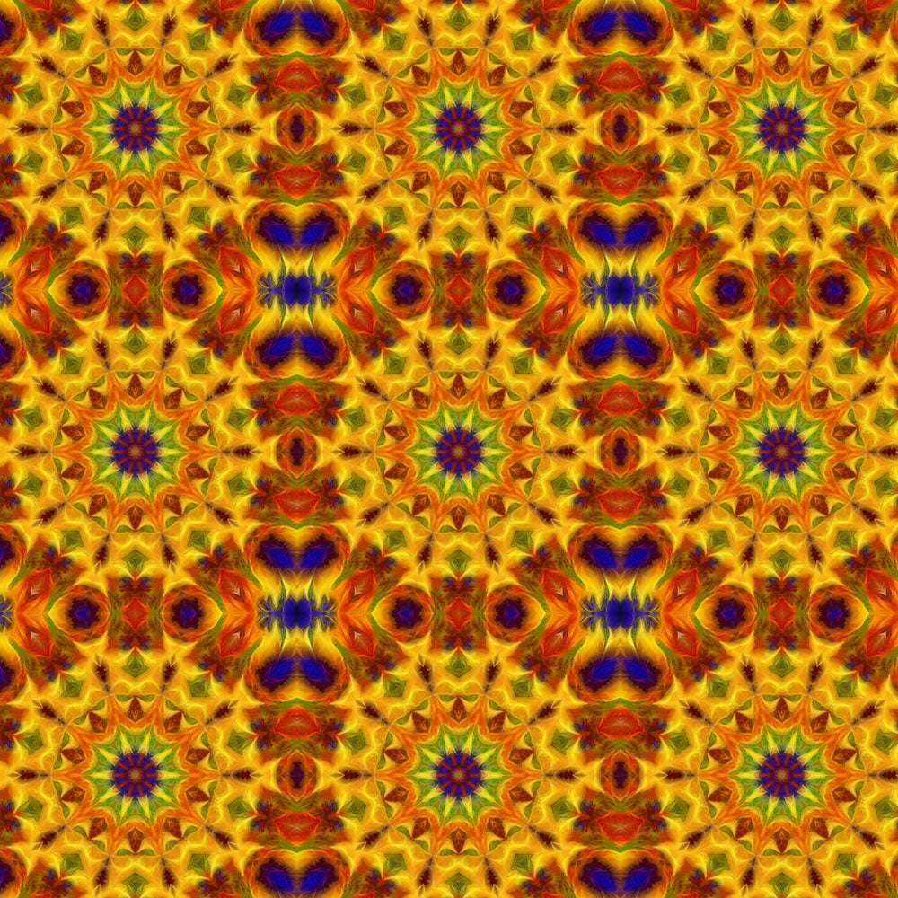 Yellow Kaleidoscope Digital Image Download