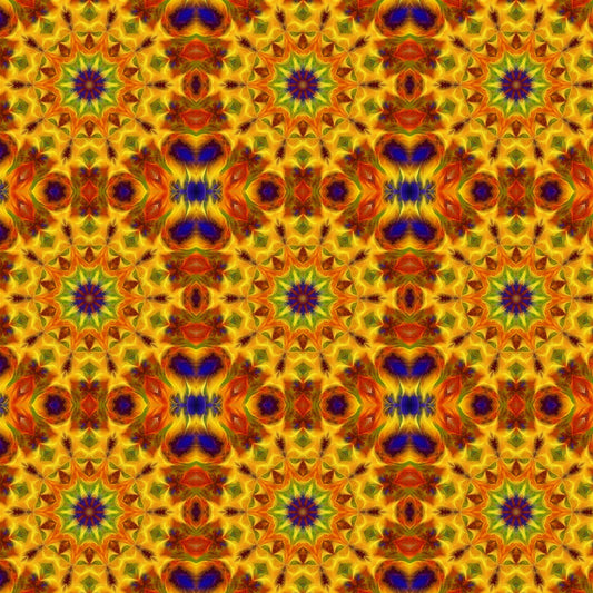 Yellow Kaleidoscope Digital Image Download