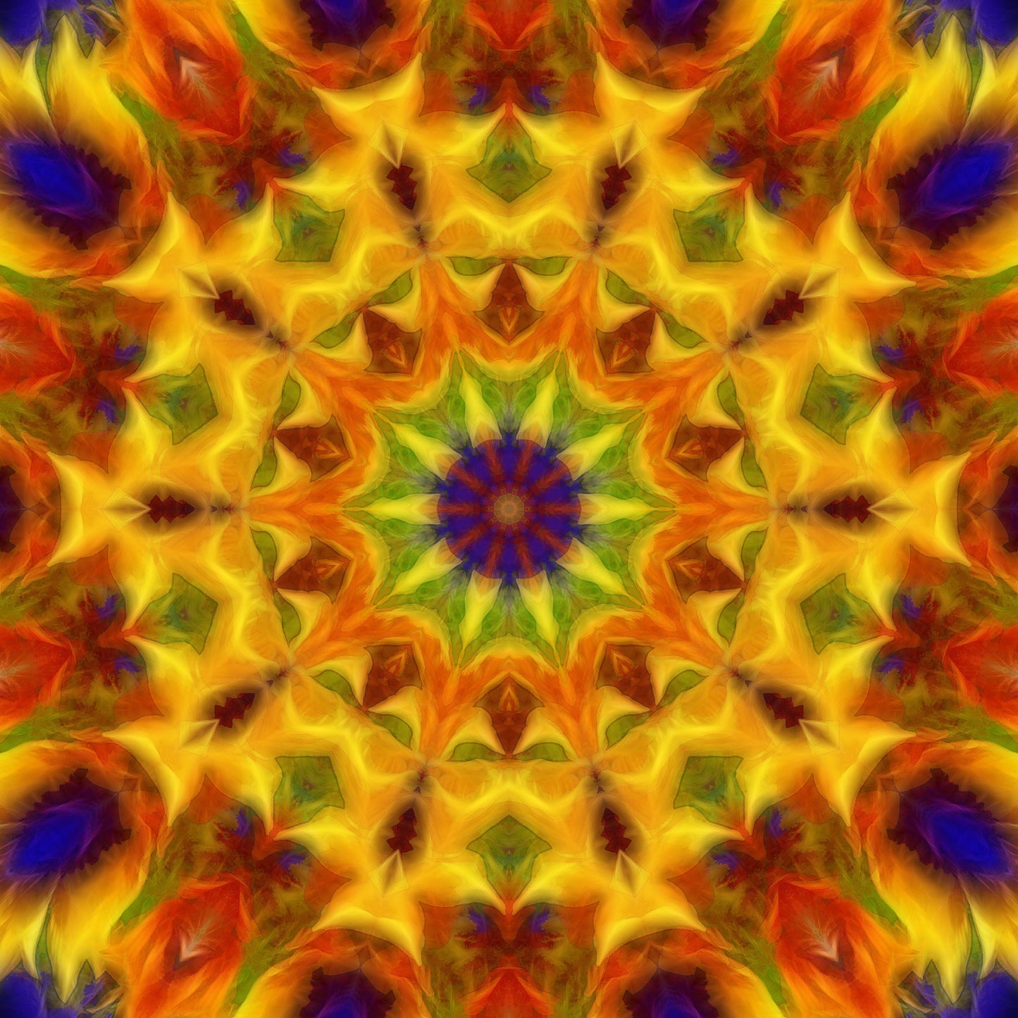 Yellow Kaleidoscope 2 Digital Image Download