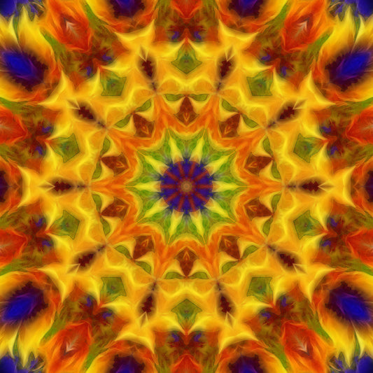 Yellow Kaleidoscope 2 Digital Image Download